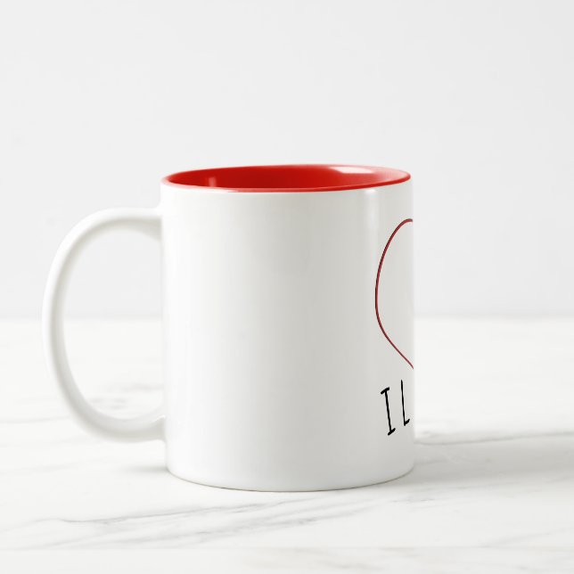 Liebe I wir klassische Tasse 11oz (Links)