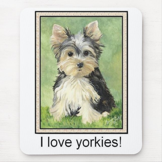 Liebe I yorkies Mousepad (Vorne)