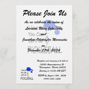 Liebe I zu Ihnen kann lässt gehen Spiel pickleball Einladung