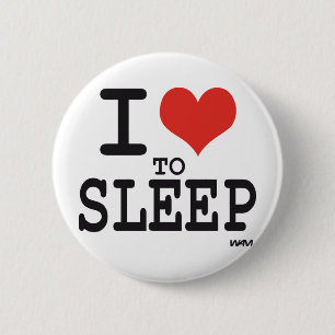 Liebe I zu schlafen Button