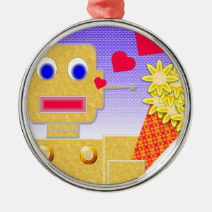 Liebe, ich bin ein Bot Ornament Aus Metall