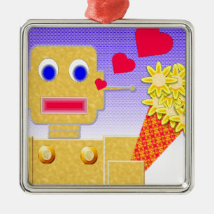 Liebe, ich bin ein Bot Ornament Aus Metall