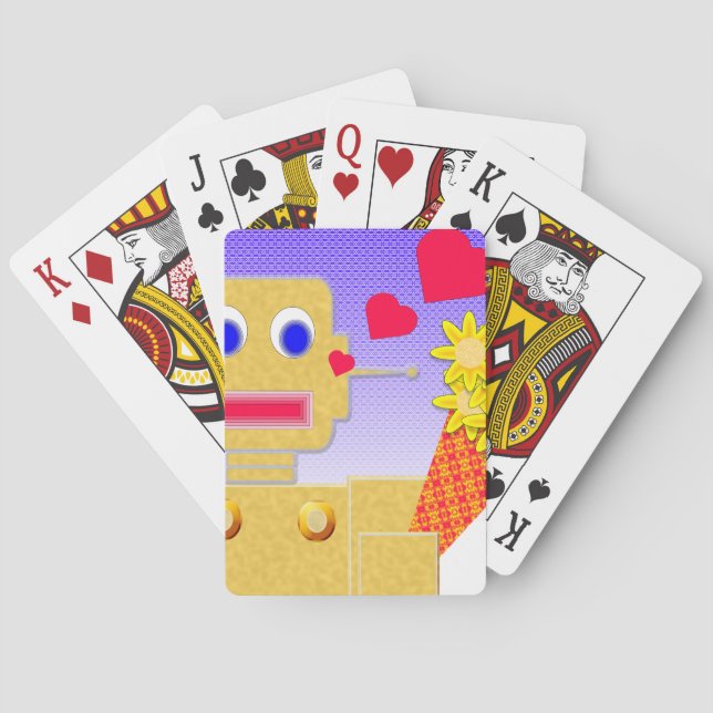 Liebe, ich bin ein Bot Spielkarten (Rückseite)