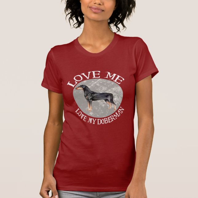 Liebe ich, Liebe mein Dobermann T-Shirt (Vorderseite)