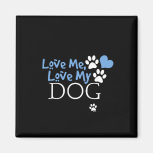 Liebe ich, Liebe mein Hund (rot) Magnet