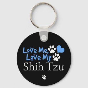 Liebe ich, Liebe mein Shih Tzu Schlüsselanhänger