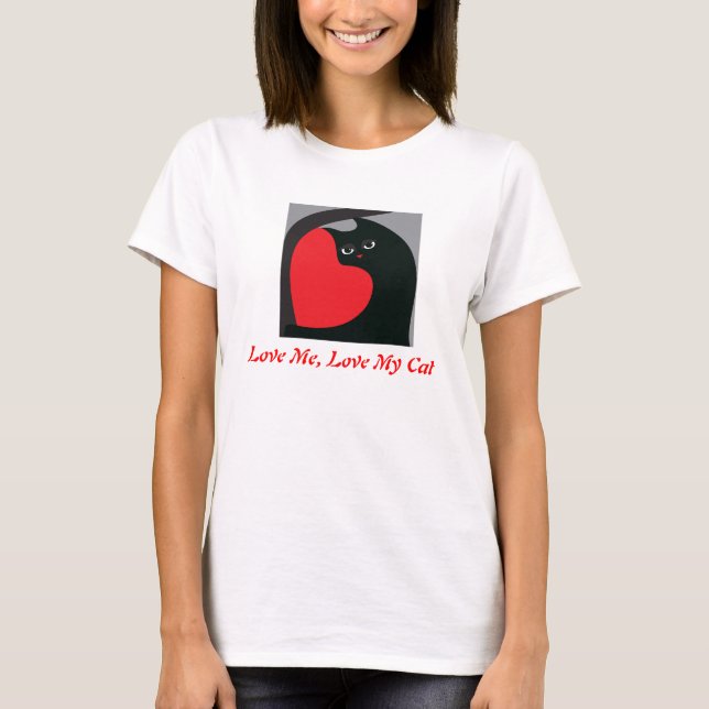 Liebe ich, Liebe meine Katze T-Shirt (Vorderseite)