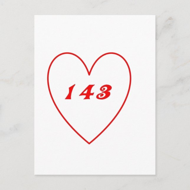 Liebe, ich Liebe Sie Postkarte (Vorderseite)