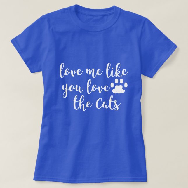 Liebe Ich mag dich Liebe Shirt der Katzen (Design vorne)