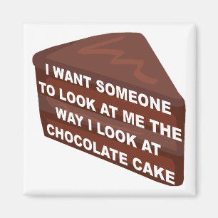 Liebe Ich mag Schokoladenkuchen Funny Kühlschrankm Magnet
