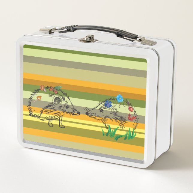 Liebe Igel Herbst zeichnend Lunchbox (Vorderseite)