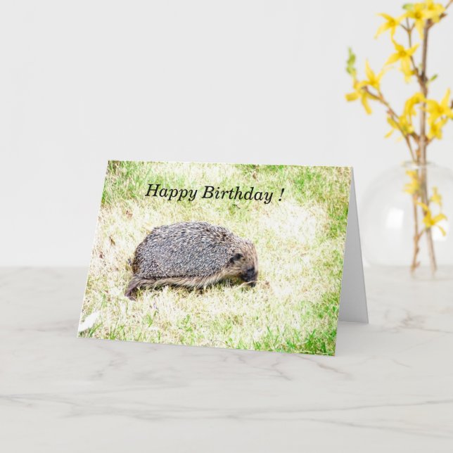 Liebe Igel Karte (Gelbe Blume)