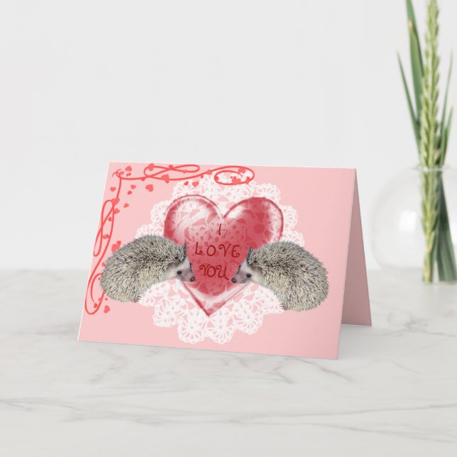 Liebe-Igels-Gruß-Karte Feiertagskarte (Vorderseite)