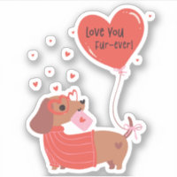 Liebe Ihr immer Niedliche Dackel Hund Rotes Herz