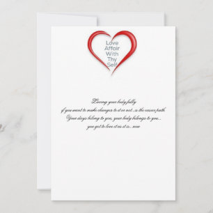 Liebe Ihr Körper jetzt Dankeskarte