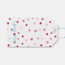 Liebe Ihr Polka Dots Sweet Valentine Pink Blue Fun Geschenkanhänger