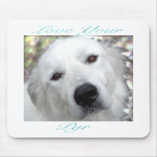 Liebe Ihr Pyr große Pyrenäen aquamarin Mousepad