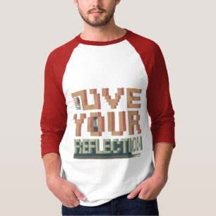 Liebe Ihr Reflektion Männer Basic 3/4 Sleeve Ragla T-Shirt