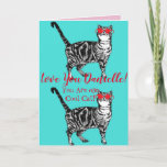 Liebe Ihr Wifes Name Cool Tablet Katze Funny Card Karte<br><div class="desc">Liebe Sie Damen/Frauen/Frauen Name Cool Tabby Cat Funny Zeichnend Card oder Dankeschön Card. Entworfen aus einer meiner ursprünglichen Zeichnungen,  genießen Sie!</div>