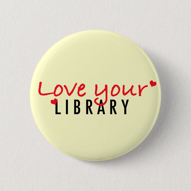 Liebe Ihre Bibliothek Button (Vorderseite)