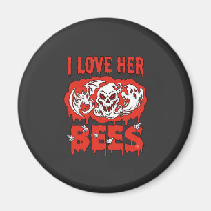 Liebe ihre Bienen Schädel Geist Fledermaus Blut tr Magnet