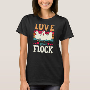 Liebe Ihre Flock Niedlich Retro Vintag Style Chick T-Shirt