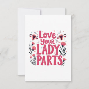 Liebe Ihre Lady Parts Womb Body Positioning Dankeskarte