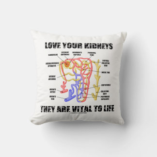 Liebe Ihre Nieren Sie sind lebenswichtig Nephron Kissen