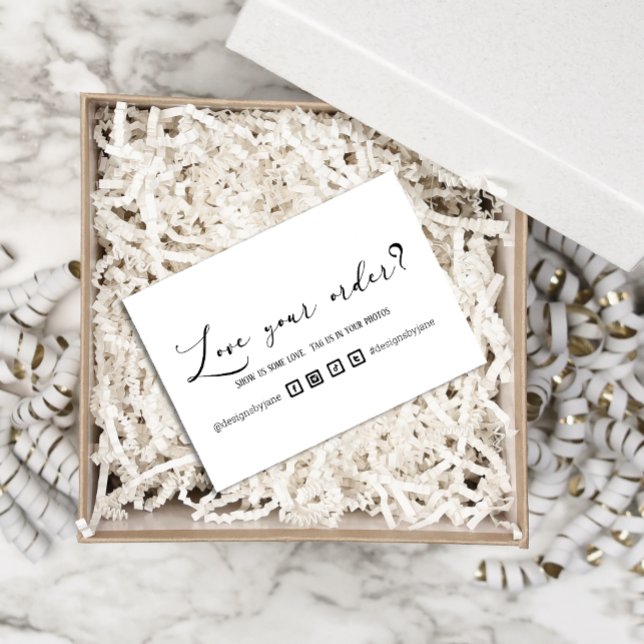 Liebe Ihrer Bestellung Einsteckkarte für kleine Un Visitenkarte (Von Creator hochgeladen)