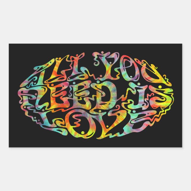 LIEBE III RECHTECKIGER AUFKLEBER (Vorderseite)