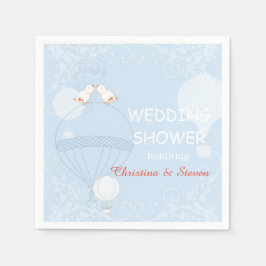 Liebe im Air Baby Blue Brautparty Serviette