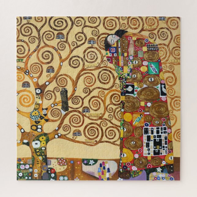 Liebe im Baum des Lebens | Gustav Klimt | Puzzle (Vertikal)