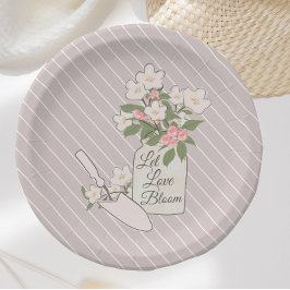 Liebe im Bloom Blume Blossom Brautparty Pappteller