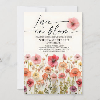 Liebe im Blut, Wildblume Brautparty einladen Einladung