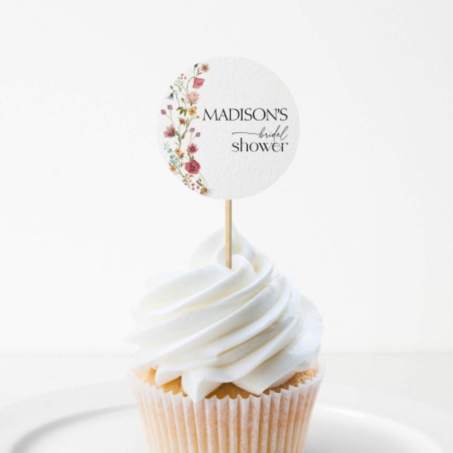 Liebe im Blut, Wildblume Brautparty Runder Aufkleber (Von Creator hochgeladen)