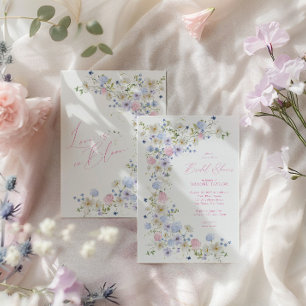 Liebe im blutblütenrosa Lila Brautparty Einladung