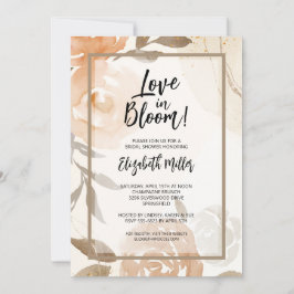 Liebe im blutdruckpfirsichfarbenen Brautparty Einladung