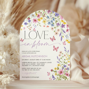 Liebe im Brautparty Bloom Butterfly Arch Einladung