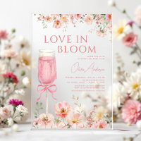 Liebe im Brautparty Bloom Champagne Pink Bow