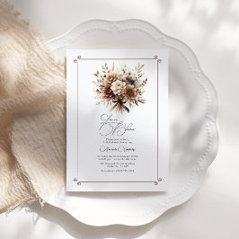 Liebe im Brautparty Bloom Mocha Mousse Einladung