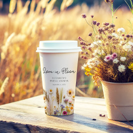 Liebe im Brautparty Bloom Pappbecher