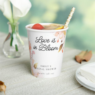 Liebe im Brautparty Bloom Pappbecher