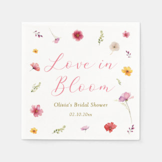 Liebe im Brautparty Bloom Serviette