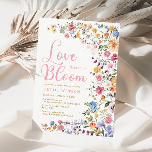 Liebe im Brautparty Bloom Wildblume Garden Einladung