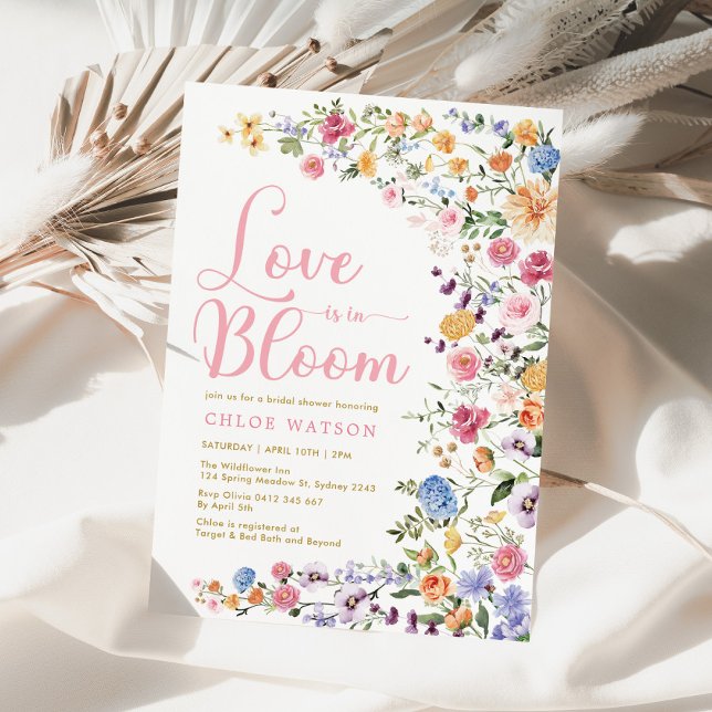 Liebe im Brautparty Bloom Wildblume Garden Einladung (Von Creator hochgeladen)