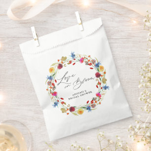 Liebe im Brautparty Bloom Wildblume Geschenktütchen