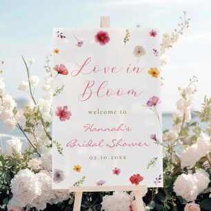 Liebe im Brautparty Bloom Willkommen Acrylschild