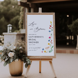 Liebe im Brautparty Bloom Willkommen Poster