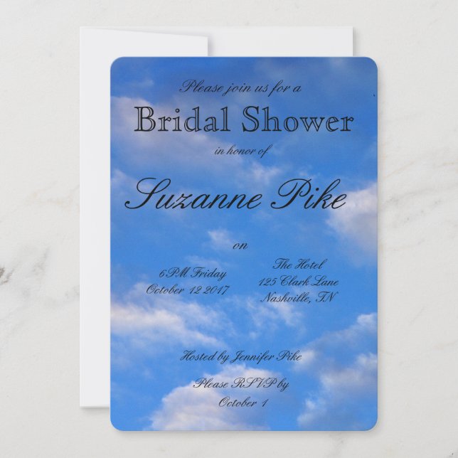 Liebe im Brautparty der Luft Einladung (Vorderseite)