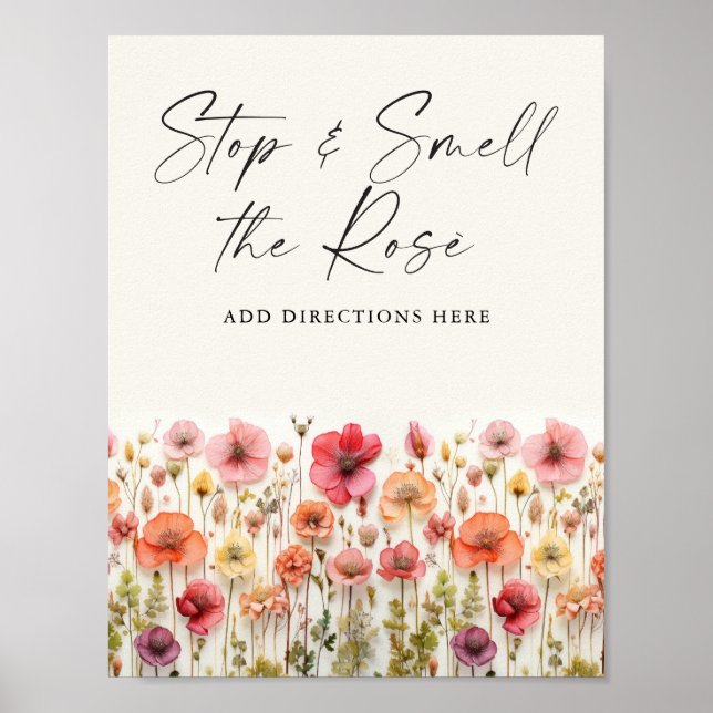 Liebe im Brautparty Rose Bar-Zeichen Poster (Vorne)